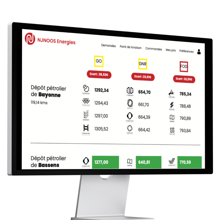 la plateforme NJNOOS Energies